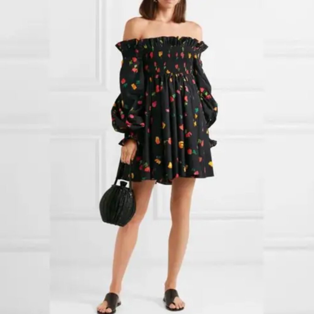 Caroline Constas Kora Floral Off-the-Shoulder Mini Dress